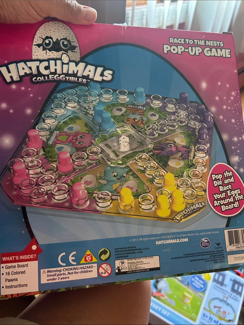 Hatchimals Colleggtibles Race to the Nests Pop-Up Game - Pink & Blue